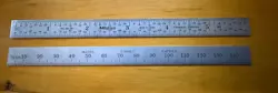 MITUTOYO 182-201 SAE & STARRETT C330 METRIC STEEL MEASURING RULES