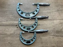 MITUTOYO NO. 122 BLADE MICROMETERS .0001 / 1 - 2 , 2 - 3 , 3 - 4 
