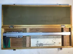 MITUTOYO 534-105? LONG JAW VERNIER CALIPER W FINE ADJUSTMENT 0-14