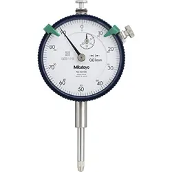 MITUTOYO STANDARD DIAL GAUGE MEASURING 20MM NO LUGS CONTINUOUS SCALE 2050AB-19