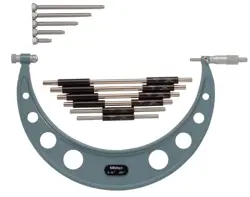 MITUTOYO 104-138 INTERCHANGEABLE ANVIL OUTSIDE MICROMETER SET, 6-12