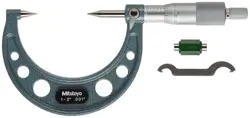 NEW MITUTOYO 1-2” 0.001” CARBIDE POINT GROOVE KEYWAY OUTSIDE MICROMETER 