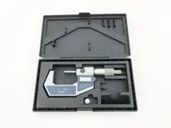 MITUTOYO 293-722-30 DIGIMATIC MICROMETER W/ CHAMFERED ANVIL AND SPINDLE 1-2