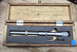 CALIBRATED MITUTOYO 146-104 GROOVE MICROMETER WITH CASE 0