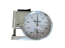 MITUTOYO 7308 DIAL THICKNESS CALIPER GAGE .001”-.375” WITH BOX