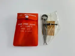 NOS MITUTOYO TOOLS (JAPAN) 950-231 INSIDE SPRING CALIPER 4” 100MM W/ KIT BAG