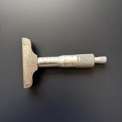MITUTOYO DEPTH MICROMETER 0-1 INCH RANGE 0.001 GRADE 4 INCH ANVI