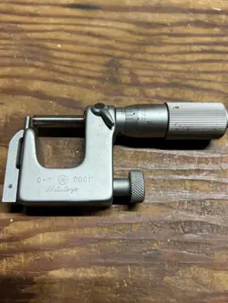 MITUTOYO 117-107 INTERCHANGEABLE ANVIL MICROMETER 0-1