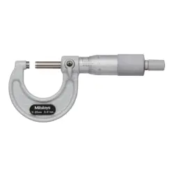 MITUTOYO 103-137 OUTSIDE MICROMETER, BAKED-ENAMEL FINISH, 0-25MM RANGE, 0.01MM