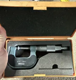 MITUTOYO NON-ROTATING DISC FLANGE MICROMETER 0-1