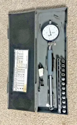 MITUTOYO DIAL BORE GAGE .7 TO 1.4” 511-104 .0001” 2923-10 MACHINIST HOLE TOOL
