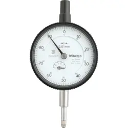 MITUTOYO STANDARD DIAL GAUGE MEASURING CONTINUOUS SCALE 2044A WITH EAR CLAMPS