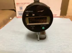 USED MITUTOYO ELECTRONIC DROP INDICATOR MODEL S1012EB WITH CUSTOM BASE HOLDER