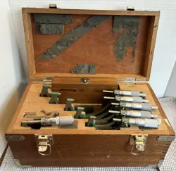 MITUTOYO 0-6INCH RANGE OUTSIDE MICROMETER SET WITH BOX!
