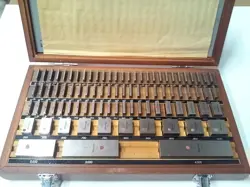MITUTOYO 516-402 BE4-81-2 81PC SQUARE STEEL GAGE BLOCK SET CURRENT CALIBRATION