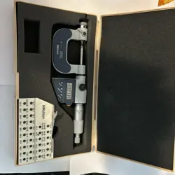THREAD MICROMETER W 4 ANVILS MITUTOYO 326 711 30 0 1 OVR 800 WHEN MACHINIST