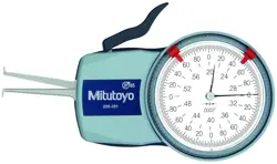 MITUTOYO 209-351 CALIPER GAUGE, POINTED JAW, WHITE FACE, 0.20-0.60