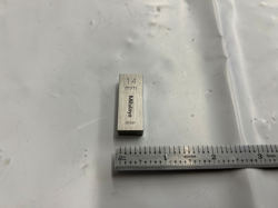 14MM MITUTOYO STEEL RECTANGULAR GAUGE GAGE BLOCK