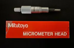 NEW! MITUTOYO 150-208 MICROMETER HEAD 0-1 PLAIN FLAT SPINDLE