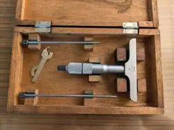MITUTOYO INTERCHANGEABLE ROD DEPTH MICROMETER 0-75MM JAPAN