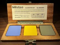 MITUTOYO 64AAA964 DUROMETER TEST BLOCK SET SHORE A SCALE HARDNESS TESTER