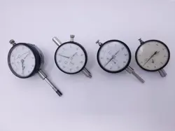 LOT OF (4) MITUTOYO DIAL INDICATORS INCH FOR PARTS AY3