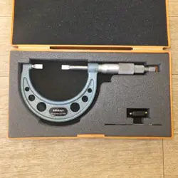 MITUTOYO STRAIGHT BLADE MICROMETER 122-102 BLM-50 BOXED FROM JAPAN
