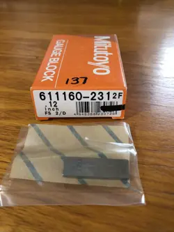 NEW MITUTOYO .120 INCH STEEL GAUGE BLOCK,    GRADE FS 2/D