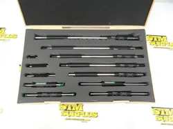 COMPLETE 12 PIECE SET OF MITUTOYO PRECISION MICROMETER STANDARDS 25-300MM