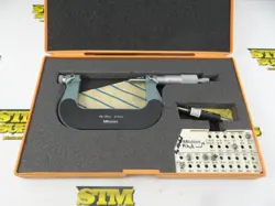 MITUTOYO SCREW THREAD MICROMETER 50-75MM RANGE NO.126-127 + TIPS & CASE