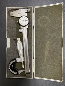 MITUTOYO SET, DIAL CALIPER 505-637 MICROMETER 102-124
