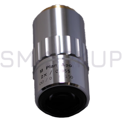 USED & TESTED MITUTOYO M PLAN APO 2X/0.055 MICROSCOPE OBJECTIVE LENS