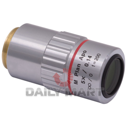 USED & TESTED MITUTOYO M PLAN APO 5X/0.14 MICROSCOPE OBJECTIVE LENS