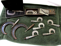 LOT OF VINTAGE MICROMETERS MITUTOYO, BROWN & SHARPE, STARRETT  & MORE
