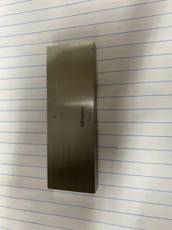 MITUTOYO STEEL GAUGE BLOCK - 4.000