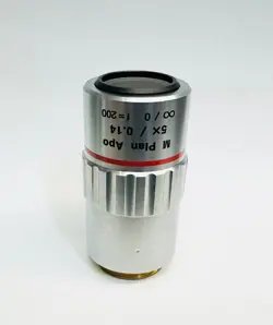 MITUYOYO M PLAN APO 5 X/0.14 8 / 0   F=200  MICROSCOPE OBJECTIVE LENS