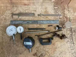 LOT OF MITUTOYO DIAL INDICATOR DIGITAL CALIPER RULER CENTRAL TOOLS MACHINIST