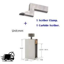 HEIGHT GAGE MITUTOYO 901385 SCRIBER CLAMP WITH MITUTOYO 900258 CARBIDE SCRIBER