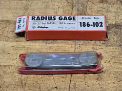 MITUTOYO 32 PC RADIUS GAGE SET, 17/64 TO 1/2