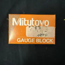 MITUTOYO STEEL GAUGE BLOCK; PART NO. 611192-23; SIZE .20 IN; USED
