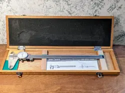 MITUTOYO 12 INCH DIAL CALIPER NO 505-628 W/ CASE