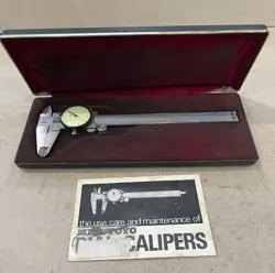 MITUTOYO 505-637 6 DIAL CALIPERS IN GREAT CONDITION WITH ORIGINAL CASE