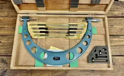 MITUTOYO 104-142A 300 MM- 400 MM METRIC MECHANICAL INTERCHANGEABLE MICROMETER