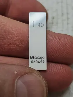 MITUTOYO 060699 RECTANGULAR CERAMIC INDIVIDUAL GAGE BLOCK, 1.40MM NOB