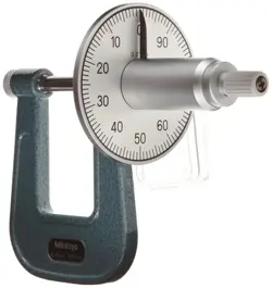 MITUTOYO METRIC DIAL READ THICKNESS GAGE SHEET METAL MICROMETER 0-25MM / 0.01MM
