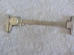 MITUTOYO DIAL CALIPER 505-676 WITH DEPTH GAGE ATTACHMENT
