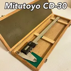 MITUTOYO CD-30 CALIPER WOODEN BOX CASE INCLUDED MITUTOYO