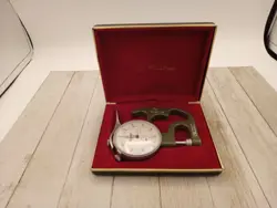 MITUTOYO DIAL THICKNESS GAGE # 7300 WITH HARD SHELL RED CLOTH LINED CASE
