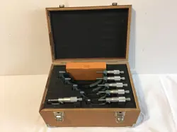 MITUTOYO 103-913 OUTSIDE MICROMETER SET W/ 5 PC. STD'S 0- 150MM BOX - JAPAN
