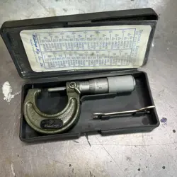 MITUTOYO 103-127 OUTSIDE MICROMETER CARBIDE TIP 0-1